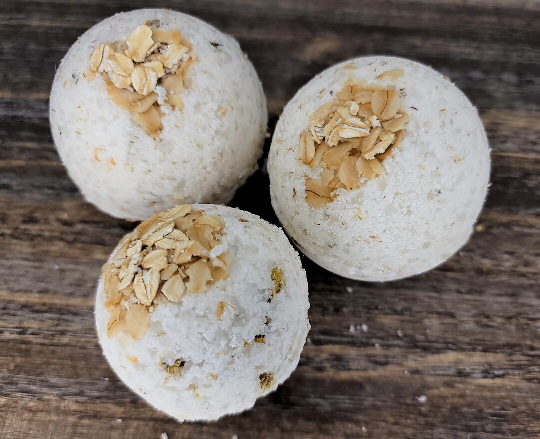 Colloidal Oat Bath Bomb Eczema Relief Bath Shea Butter Etsy
