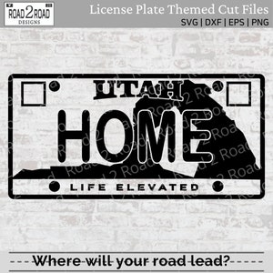 Utah License Plate SVG - UT State Svg - Utah Home Love Svg - Utah Cut File - Utah State Shape Svg - Svg for Cricut - DXS File for Silhouette