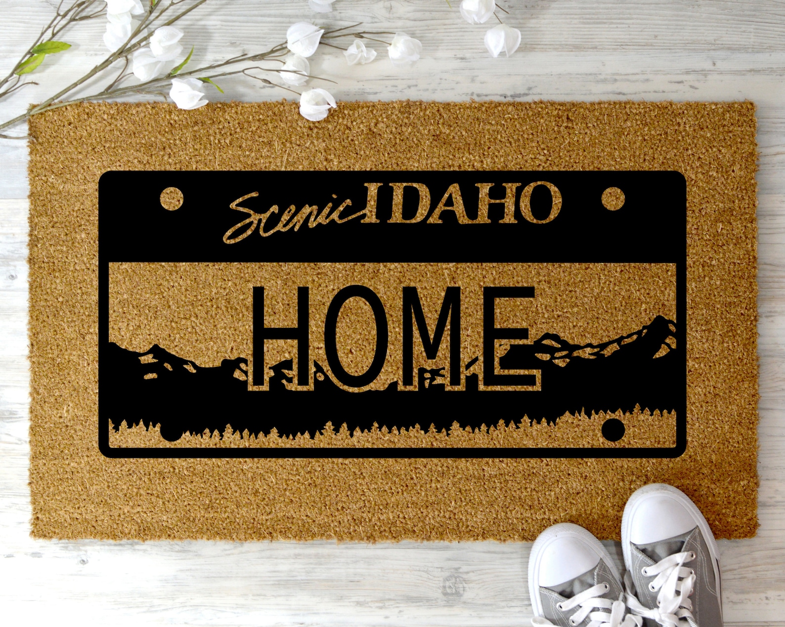 Idaho License Plate SVG Cut File Idaho is Home Big Sky Scenic Plate Cut