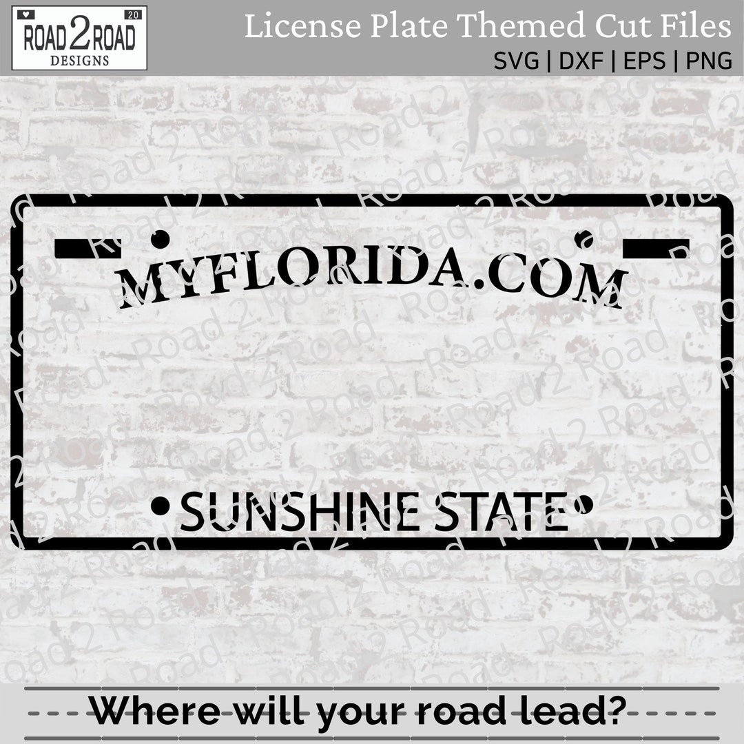 Florida Blank License Plate SVG - Florida Customizable Download Cut ...
