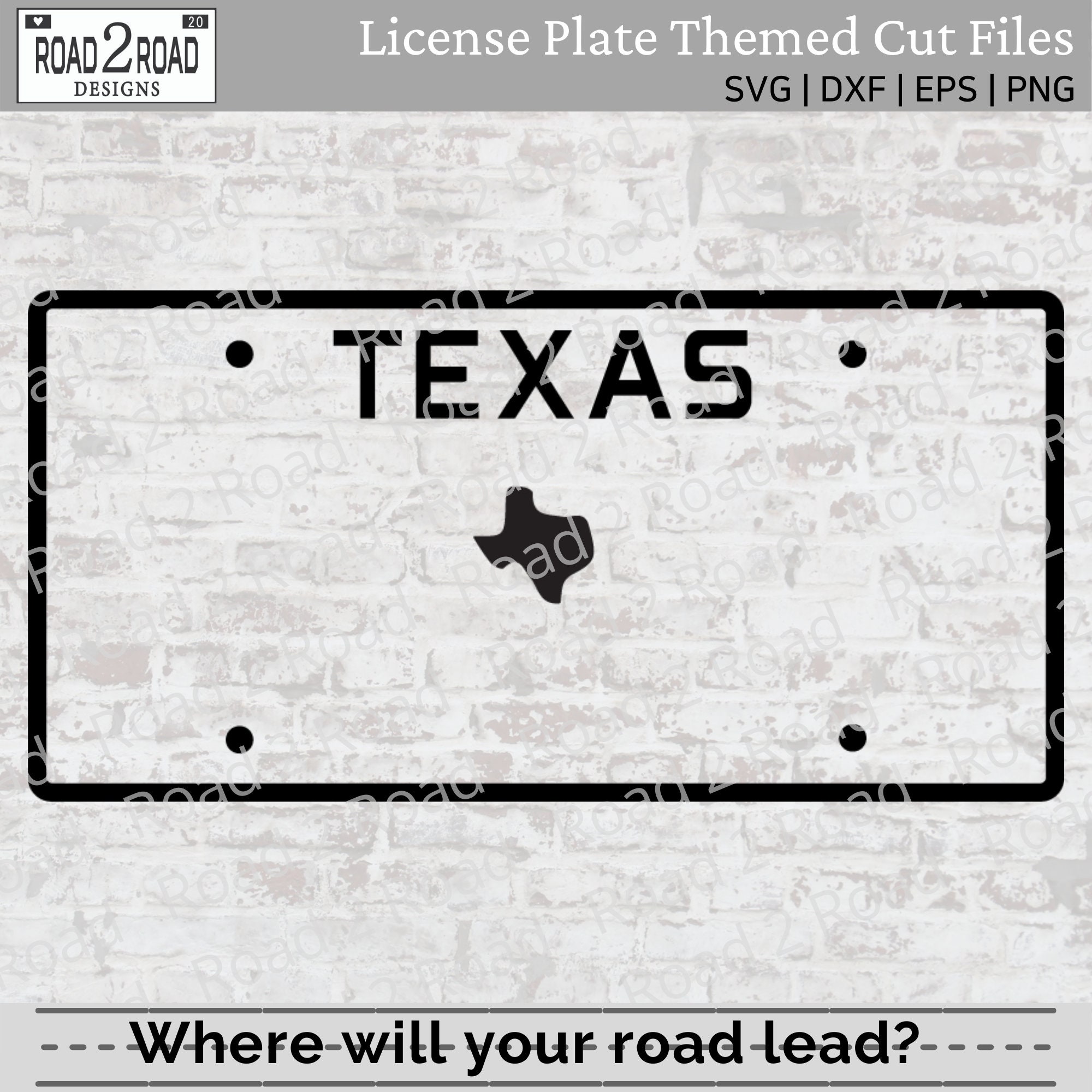 Texas License Plate Blank SVG Car Window Decal SVG Texas Home State