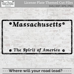 Massachusetts Blank License Plate SVG - Massachusetts Love Svg - Massachusetts Cut File - Svg for Cricut - DXS File for Silhouette