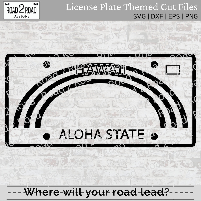 Hawaii Blank License Plate SVG Cut File Template for Cricut - Etsy UK
