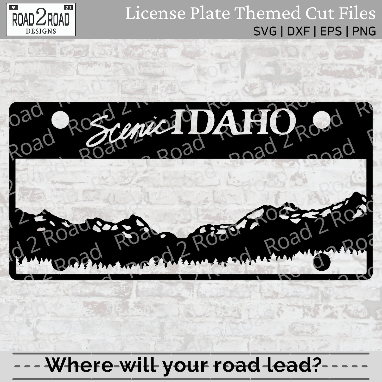 Idaho Blank License Plate SVG Cut File Customizable ID Download for