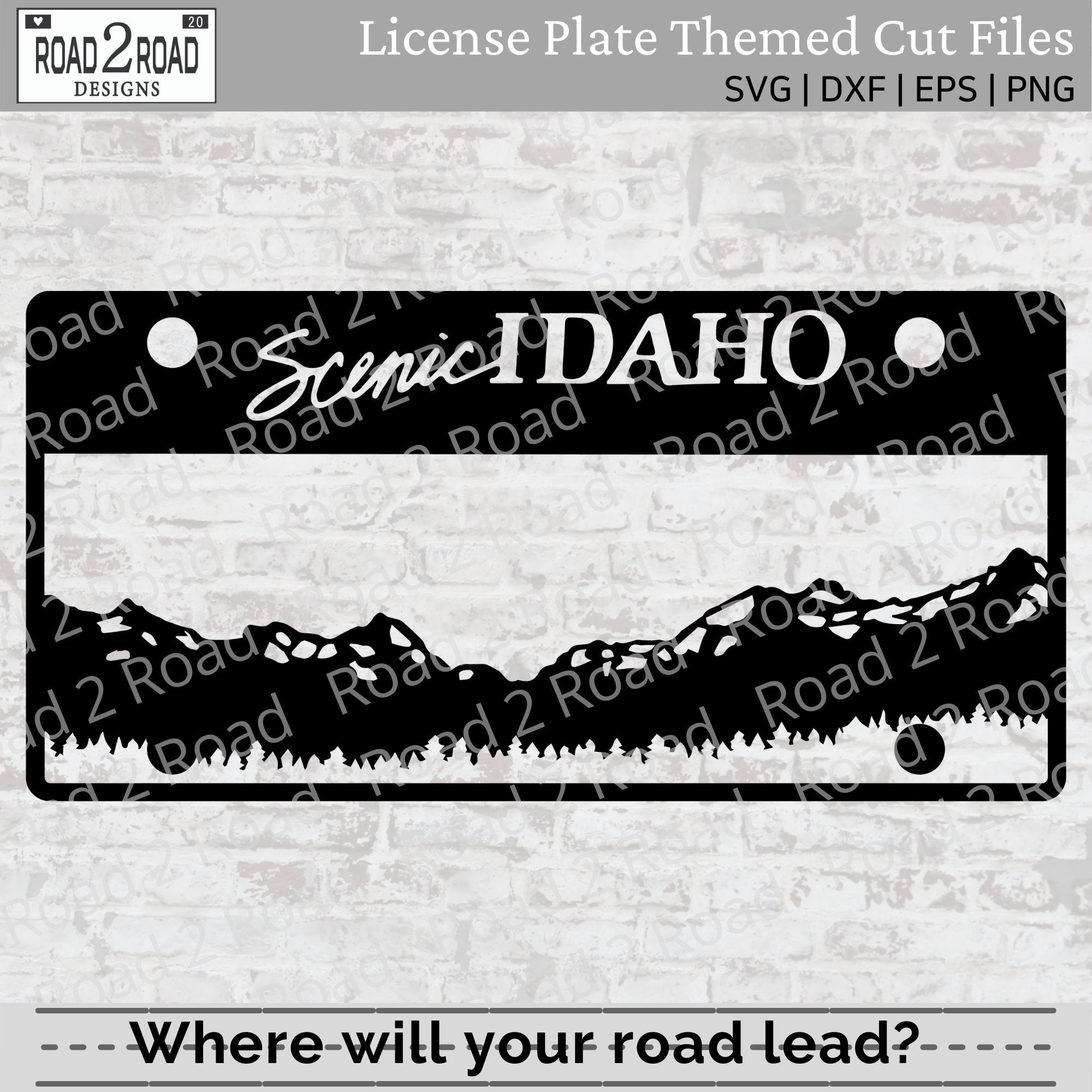 Idaho Blank License Plate SVG Cut File Customizable ID Download for