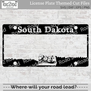South Dakota Blank License Plate SVG Cut File | Customizable - Add your own middle text | Cricut or Silhouette DXS | T-shirt Decal