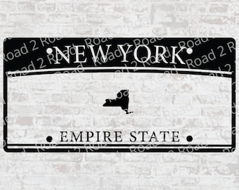 New York Blank SVG / License Plate NY State Love Svg / New York Home Svg / Vector Svg for Vinyl Cricut Cutter File / DXS File for Silhouette