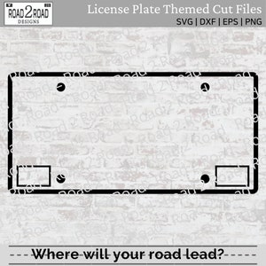 Blank License Plate SVG Downloadable Cut File - Custom License Plate Svg for Cricut - Customizable Personalizable - DXS File for Silhouette