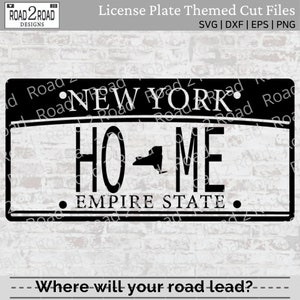 New York SVG / License Plate NY State Love Svg / New York Home Svg / Vector Svg for Vinyl Cricut Cutter File / DXS File for Silhouette