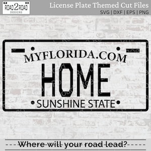 Florida License Plate SVG - Florida Simple Home Love Svg - Doormat, Pillow, or T-shirt Cut File - Svg for Cricut - DXS File for Silhouette