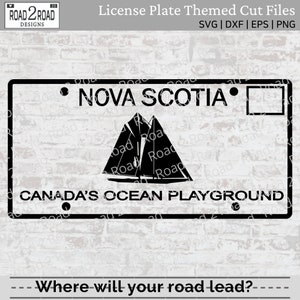 Nova Scotia Blank License Plate SVG Downloadable Cut File - Custom License Plate Svg for Cricut - Personalizable - DXS File for Silhouette