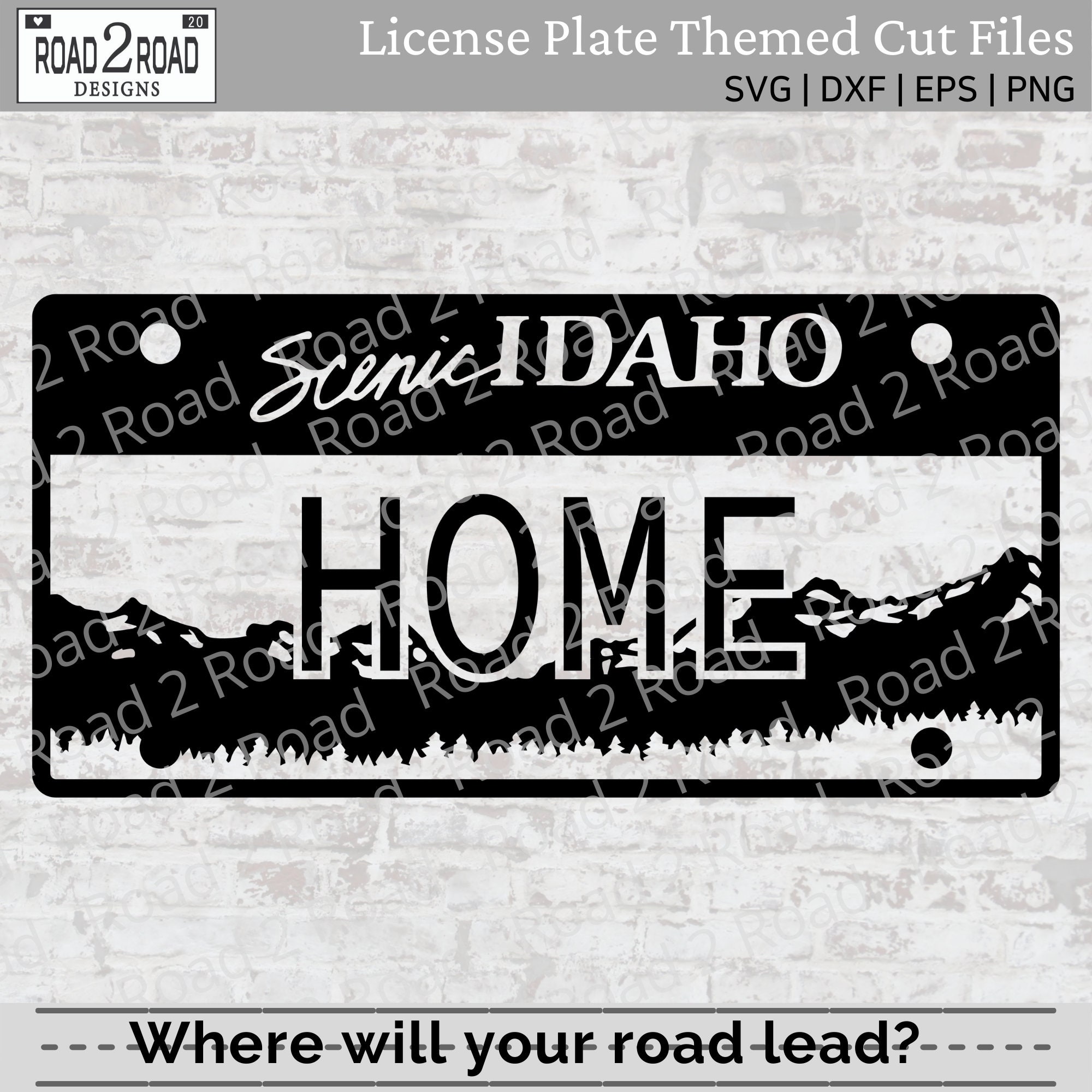 Idaho License Plate SVG Cut File Idaho is Home Big Sky - Etsy México