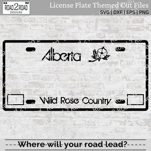 Alberta Blank License Plate SVG Downloadable Cut File - Custom License Plate Svg for Cricut - Personalizable - DXS File for Silhouette
