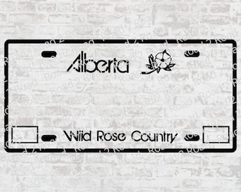 Alberta Blank License Plate SVG Downloadable Cut File - Custom License Plate Svg for Cricut - Personalizable - DXS File for Silhouette