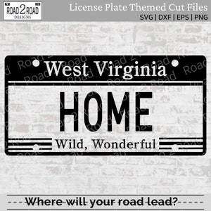 West Virginia License Plate SVG - WV Home Love Svg - WV Home Doormat, Pillow, or T-shirt Cut File - Svg for Cricut - Dxs File for Silhouette