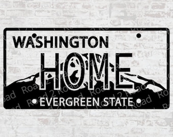 ワシントン ナンバープレート プラズマカット マップ サイン、メタル