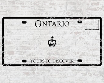 Ontario Blank License Plate SVG Downloadable Cut File - Custom License Plate Svg for Cricut - Personalizable - DXS File for Silhouette