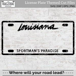 Louisiana Blank License Plate SVG -  Home State Love Svg - Louisiana Cut File - Decal, T-shirt, Pillow Template -Svg for Cricut -  DXS File