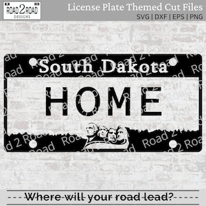 South Dakota License Plate SVG Cut File | South Dakota is My Home State | Cricut or Silhouette DXS | T-shirt Decal