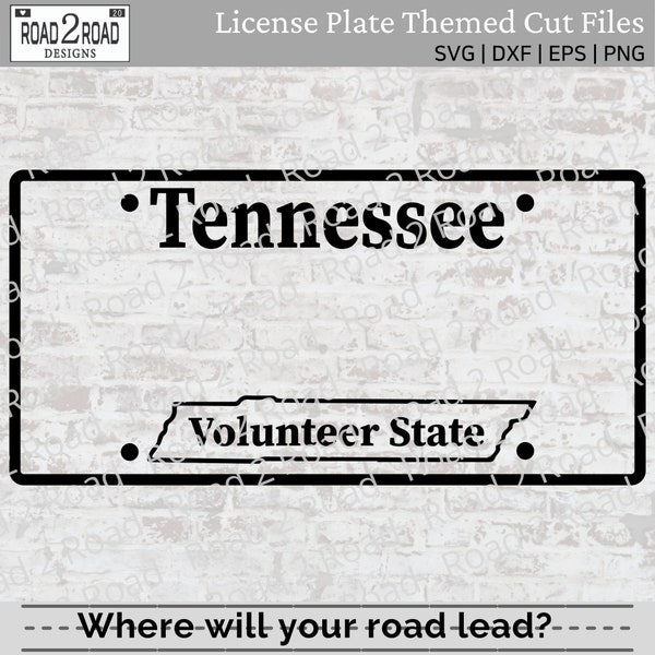 Tennessee Blank License Plate SVG / Personalizable / Customizable - Tn State Shape - Cricut Cut File - DXS File for Silhouette