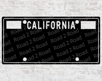 California SVG | Blank License Plate SVG Cut File | The Golden State | Svg for Cricut | California Clip Art |  DXS File for Silhouette