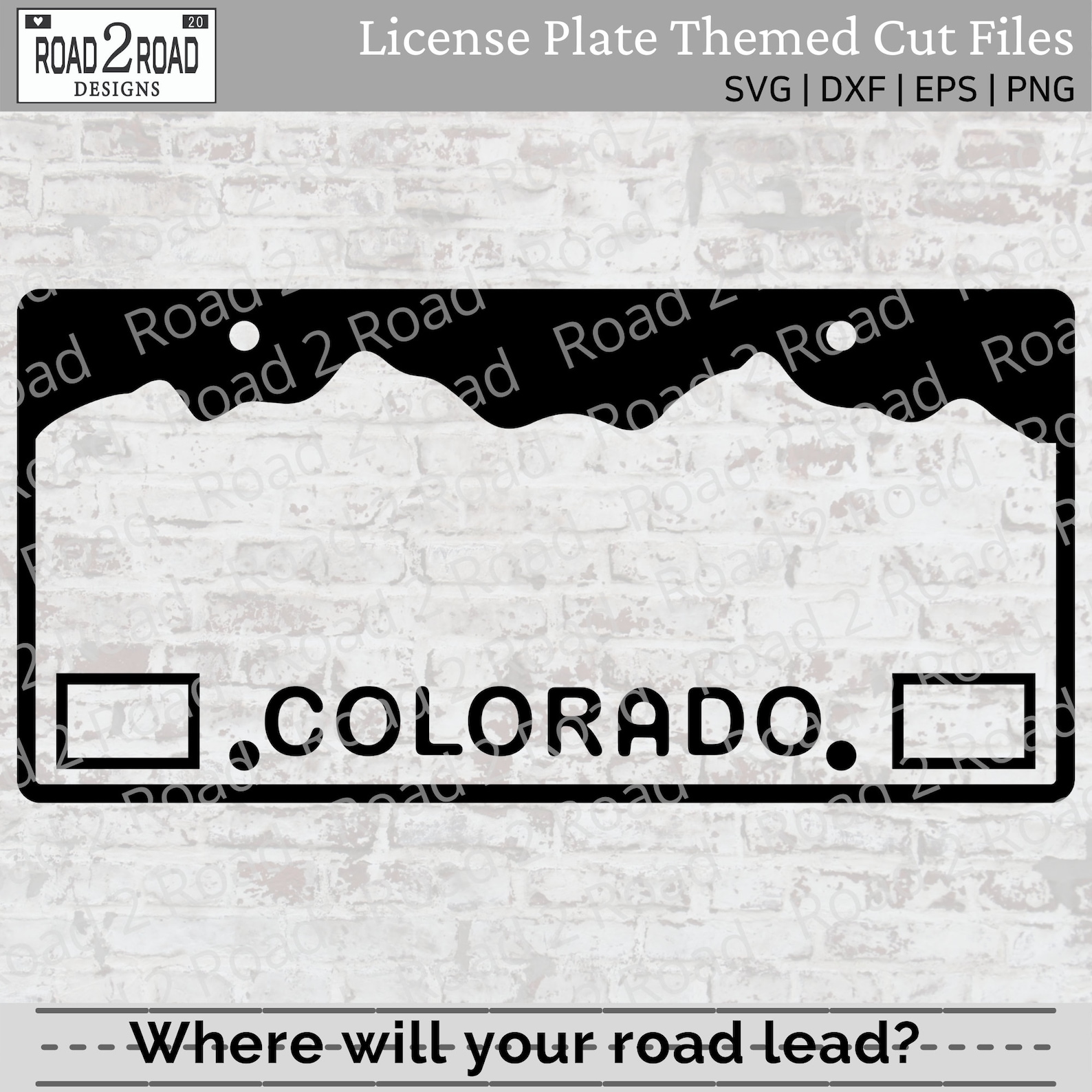 Colorado Blank License Plate SVG Cut File Cricut Personalizable ...