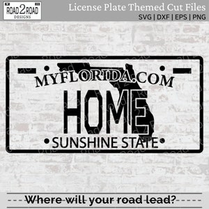 Florida License Plate SVG - Florida Home Love Svg - Doormat, Pillow, or T-shirt Cut File - Svg for Cricut - DXS File for Silhouette