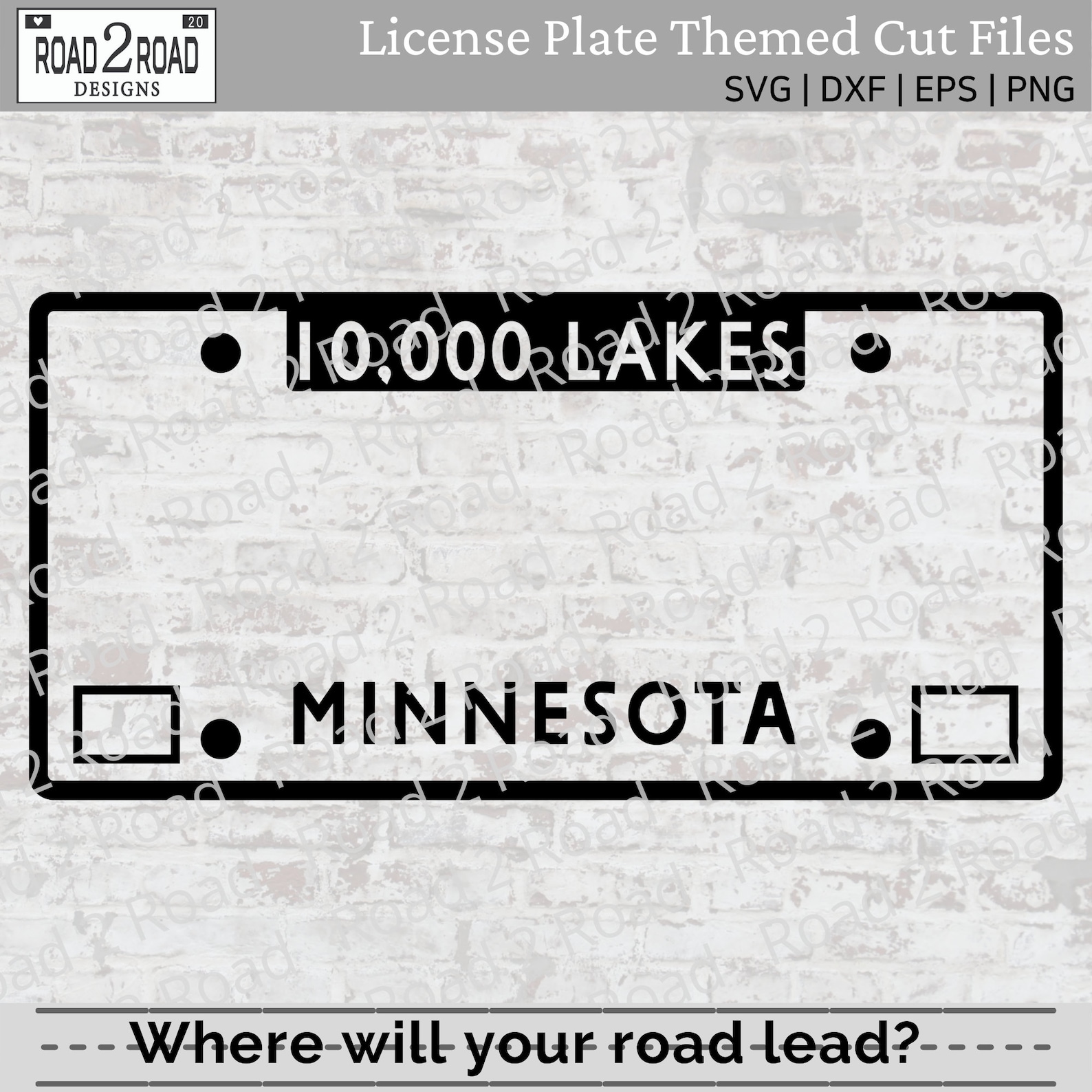 Minnesota Personalizable License Plate SVG for Cricut Cut Template MN T