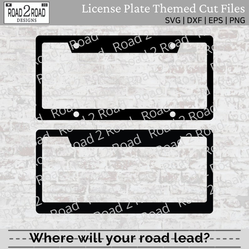 License Plate Frame Template SVG, Downloadable Cut or Print File for