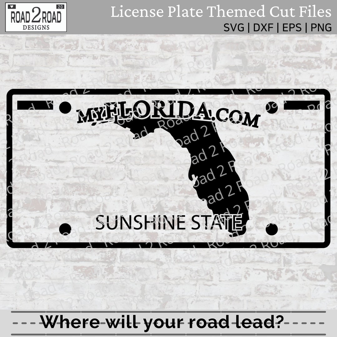 Florida Blank License Plate SVG Florida Customizable Download Cut File