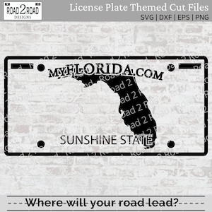 Florida Blank License Plate SVG - Florida customizable Download Cut File - Custom Pillow, or T-shirt Design - DXS File for Silhouette