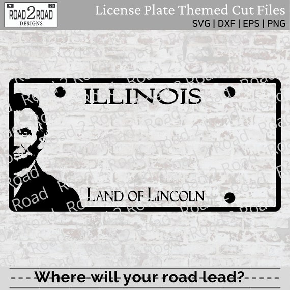 Illinois Blank License Plate SVG Cut File Personalizable - Etsy Canada