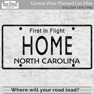 North Carolina License Plate SVG Cut File | North Carolina Template for Window Decal | License Plate T-Shirt Digital DXS File for Silhouette