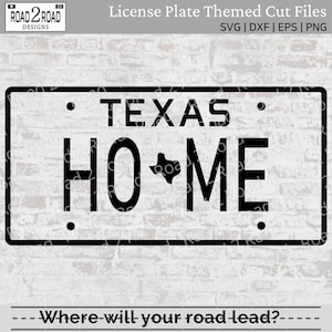 Texas License Plate SVG - Car Window Decal SVG - Texas Home State Shape Love Svg Cricut Cut File - Texas Shirt File - DXS File Silhouette