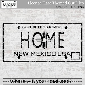 New Mexico License Plate SVG Cut File Template for Cricut | 12x6 Downloadable | Car Window Sticker  | California T-shirt Download |  DXS