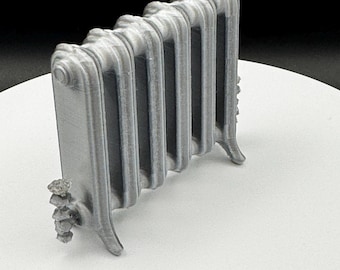 3D Printed 1950's Style Dollhouse Radiator | 1:12 Scale Miniature Home Accessory | MCM Mid-Century Modern