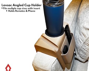 LoveSac Sactional Angled Arm Cup Holder | 3D Printed Couch Organizer