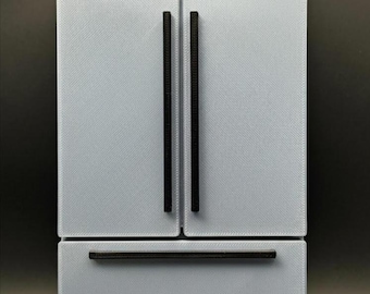 Dollhouse/Miniature Refrigerator| 3D Printed Miniature Kitchen Furniture | Realistic Dollhouse Appliances | 1:12 Scale