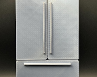 Single Color Dollhouse/Miniature Refrigerator| 3D Printed Miniature Kitchen Furniture | Realistic Dollhouse Appliances | 1:12 Scale