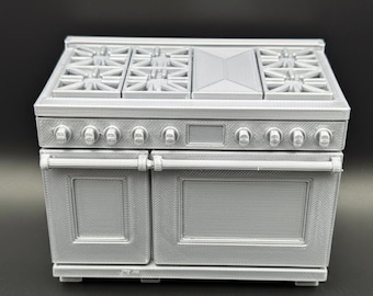 Single Color 3D Printed Dollhouse Stove | 1:12 Scale Miniature Kitchen Appliance
