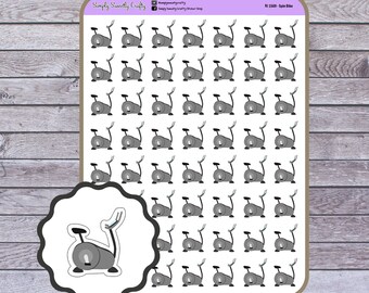 Erin Condren Life Planner Exercise Bike Planner Stickers RI 1569 Filofax Happy Planner Plum Paper Scrapbook