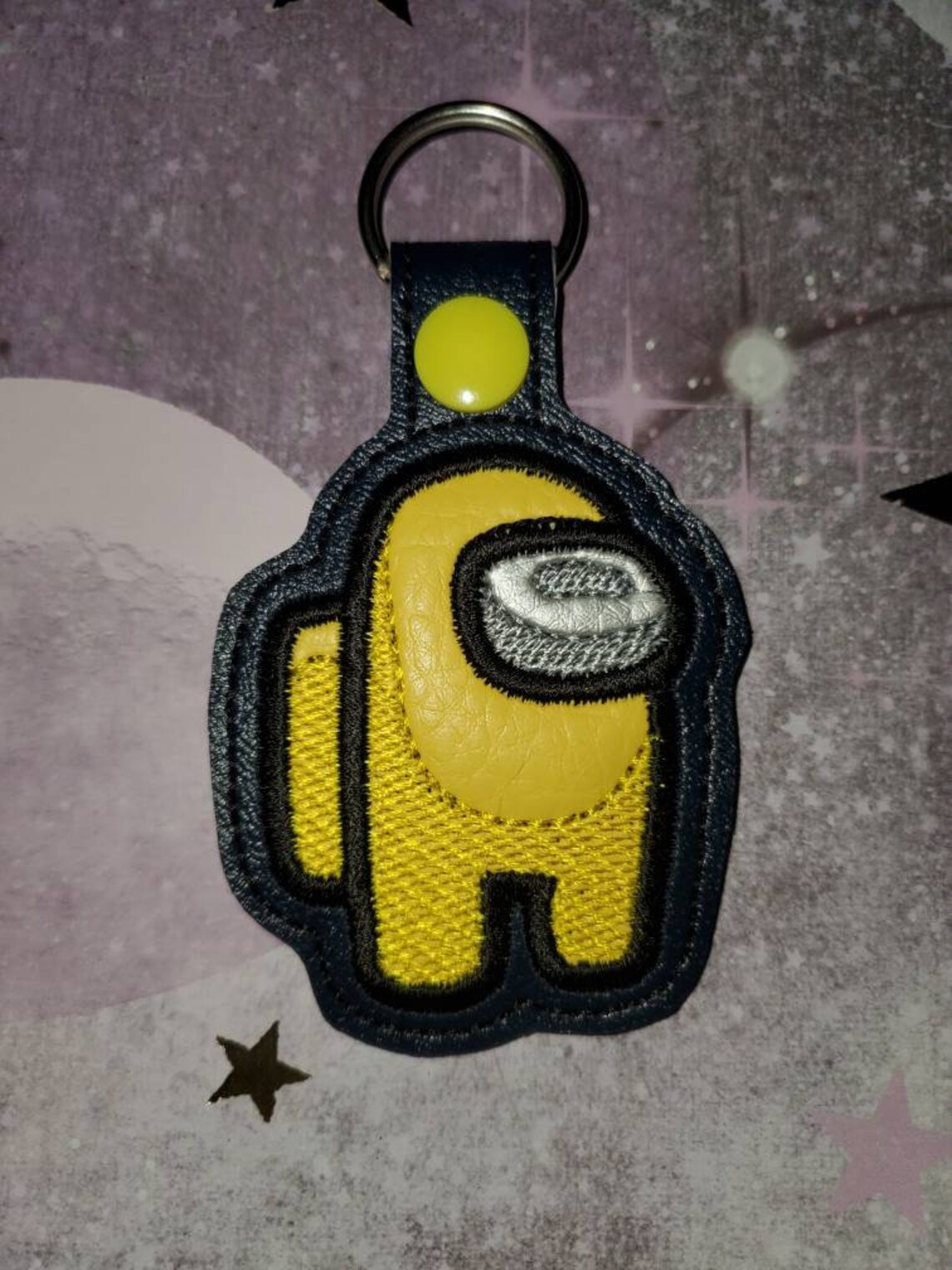 Among Us Inspired Bean Guy Keychain Etsy