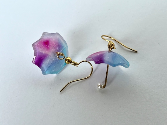 Acrylic umbrella earrings