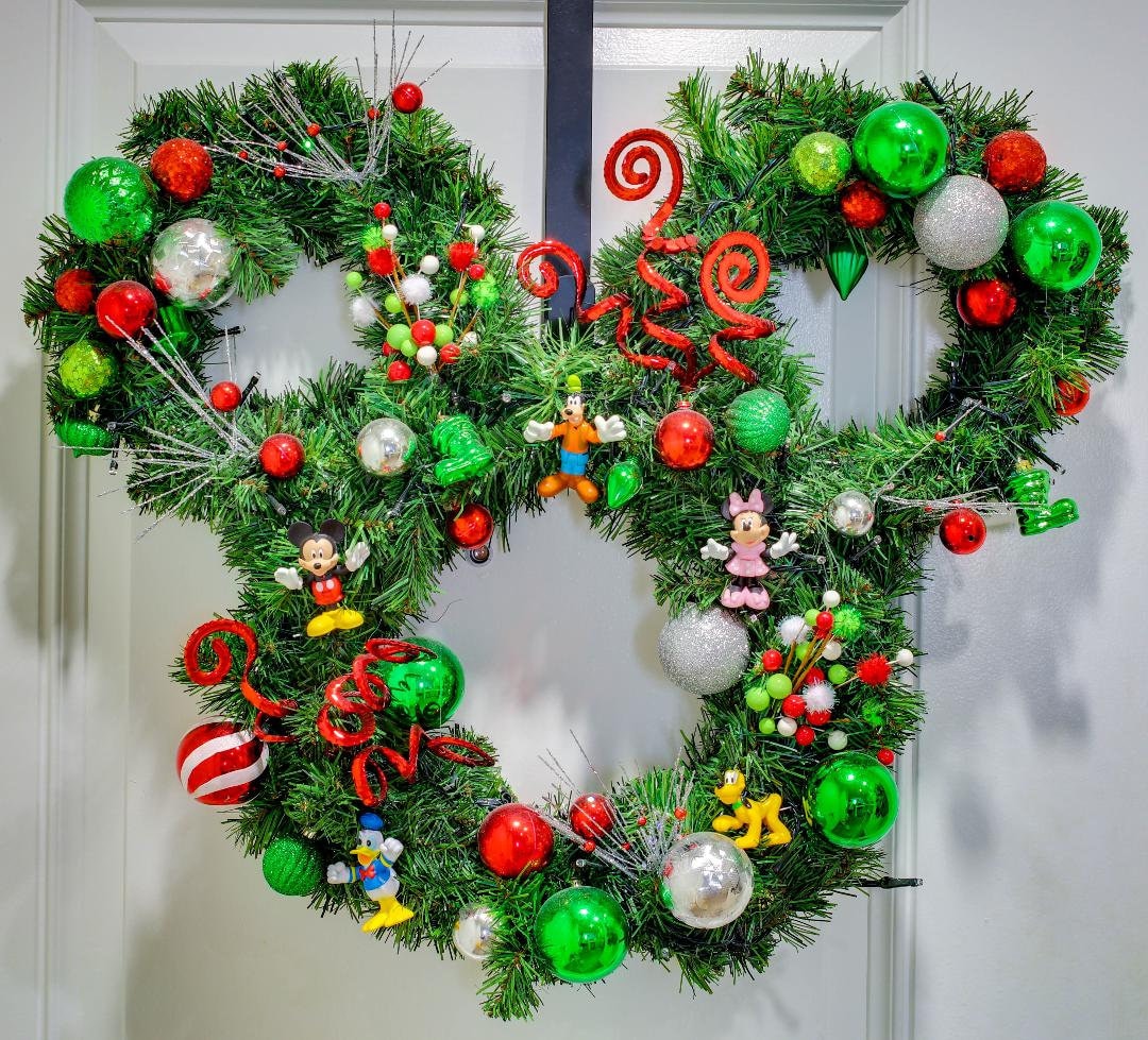 Disney Christmas Wreath Front Door Decor Holiday Christmas - Etsy ...