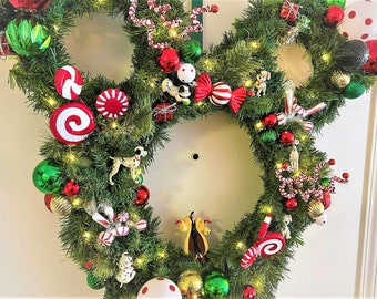 Disney 101 Dalmations Christmas Wreath, Cruella Christmas Wreath