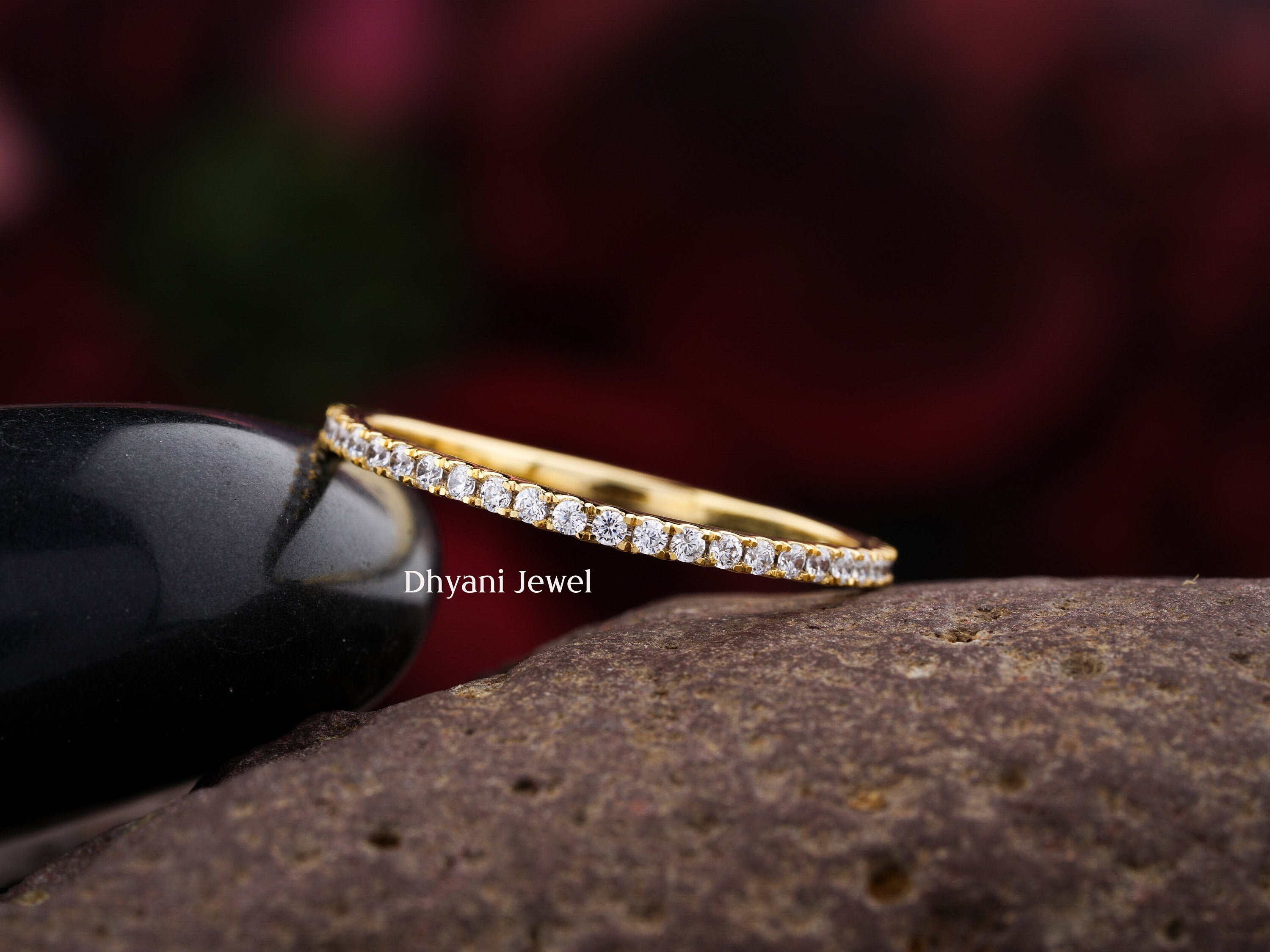 Thin Eternity Band Eternity Ring Dainty ring Stacking Ring Etsy