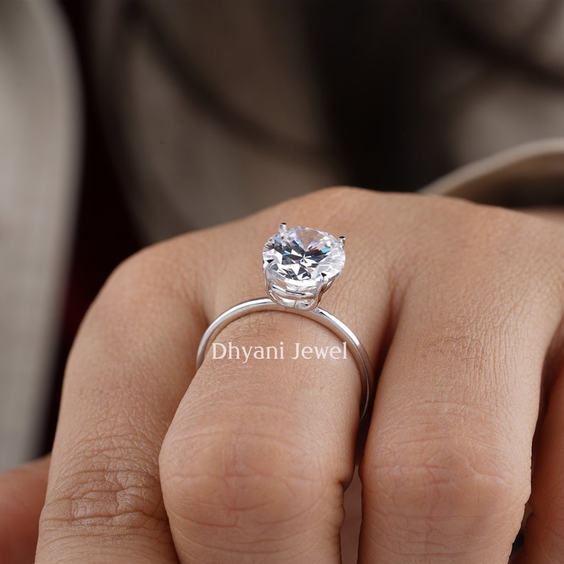 Solitaire Rings for women Solitaire Wedding Gifts 3CT Oval Moissanite Engagement Ring Oval Promise Ring Diamond ring Engagement gifts