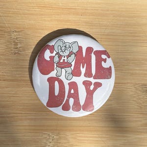 Alabama Game Day Button Pin
