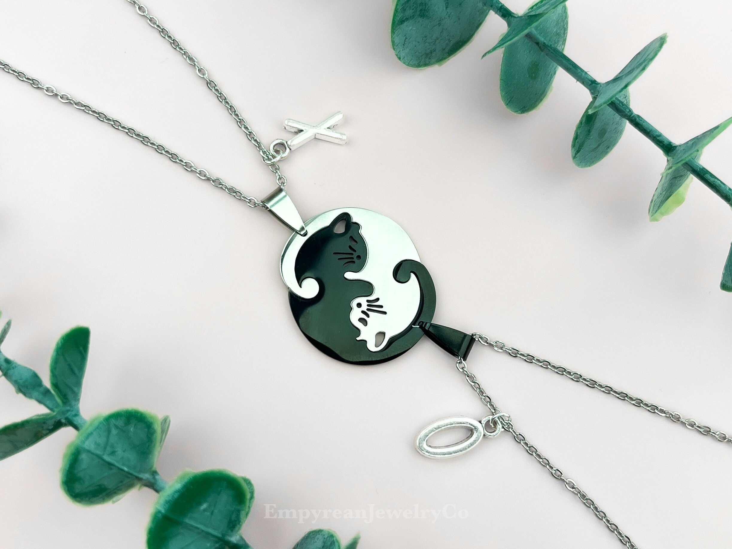 Yin Yang Necklace Set - Etsy Yin Yang Necklace Set - Etsy