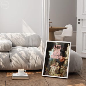 Arte mural romántico, lámina rococó de arte alterado, estética del amor negro, vida suave, póster barroco maximalista, decoración femenina para habitaciones imagen 3